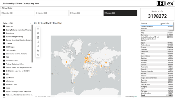 26 Feb Leis Issued By LOU And Country Map View