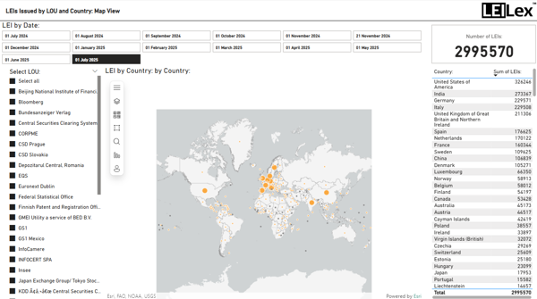 JULY 25 Leis Issued By LOU And Country Map View